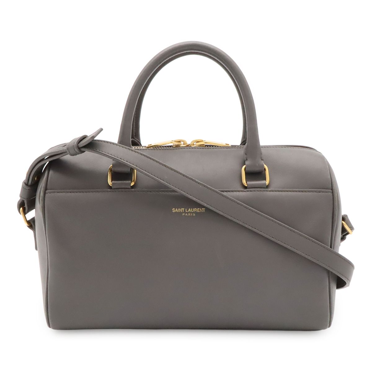 Saint Laurent Paris YSL Baby Duffle Mini 2-Way Shoulder Bag Gray