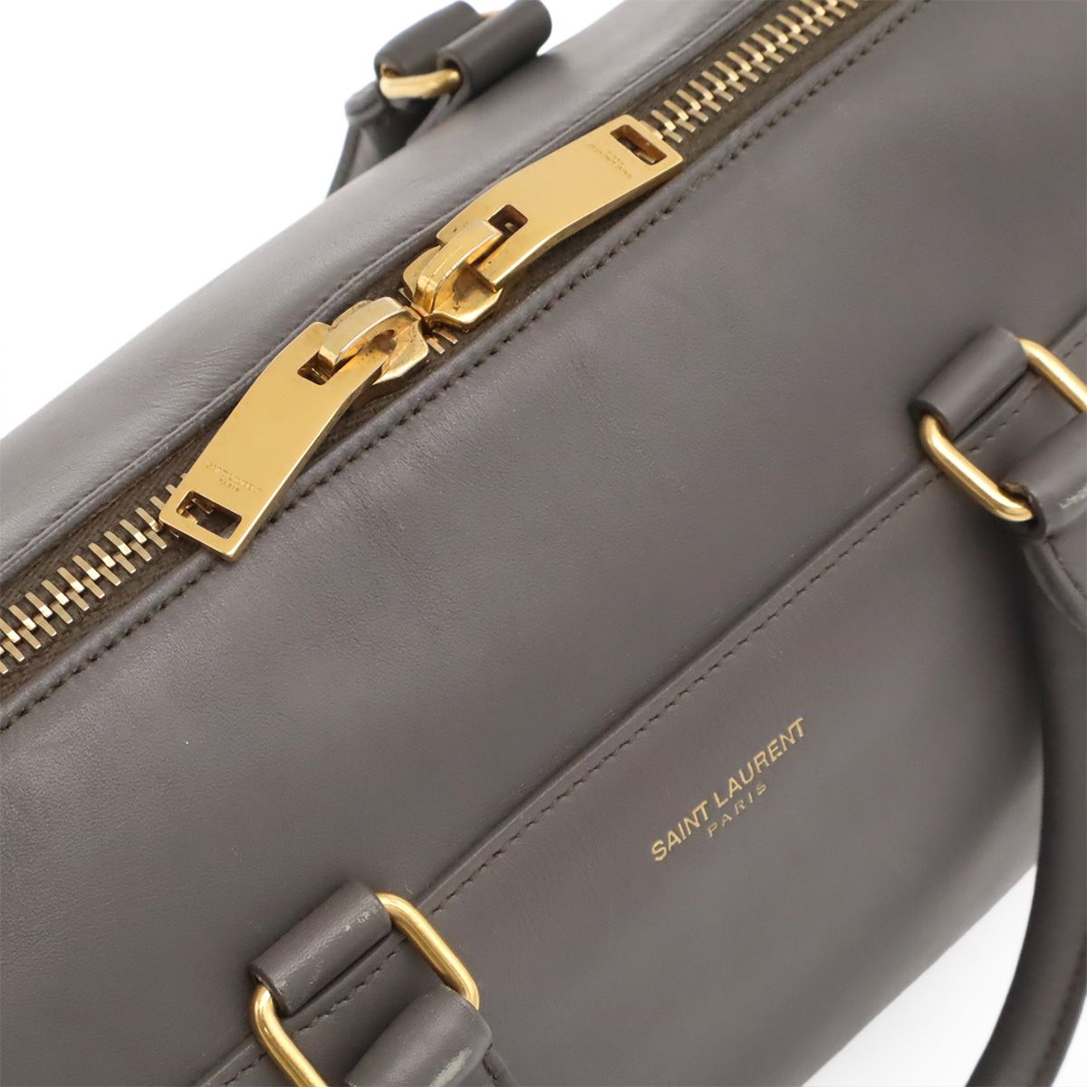 Saint Laurent Paris YSL Baby Duffle Mini 2-Way Shoulder Bag Gray — view 5