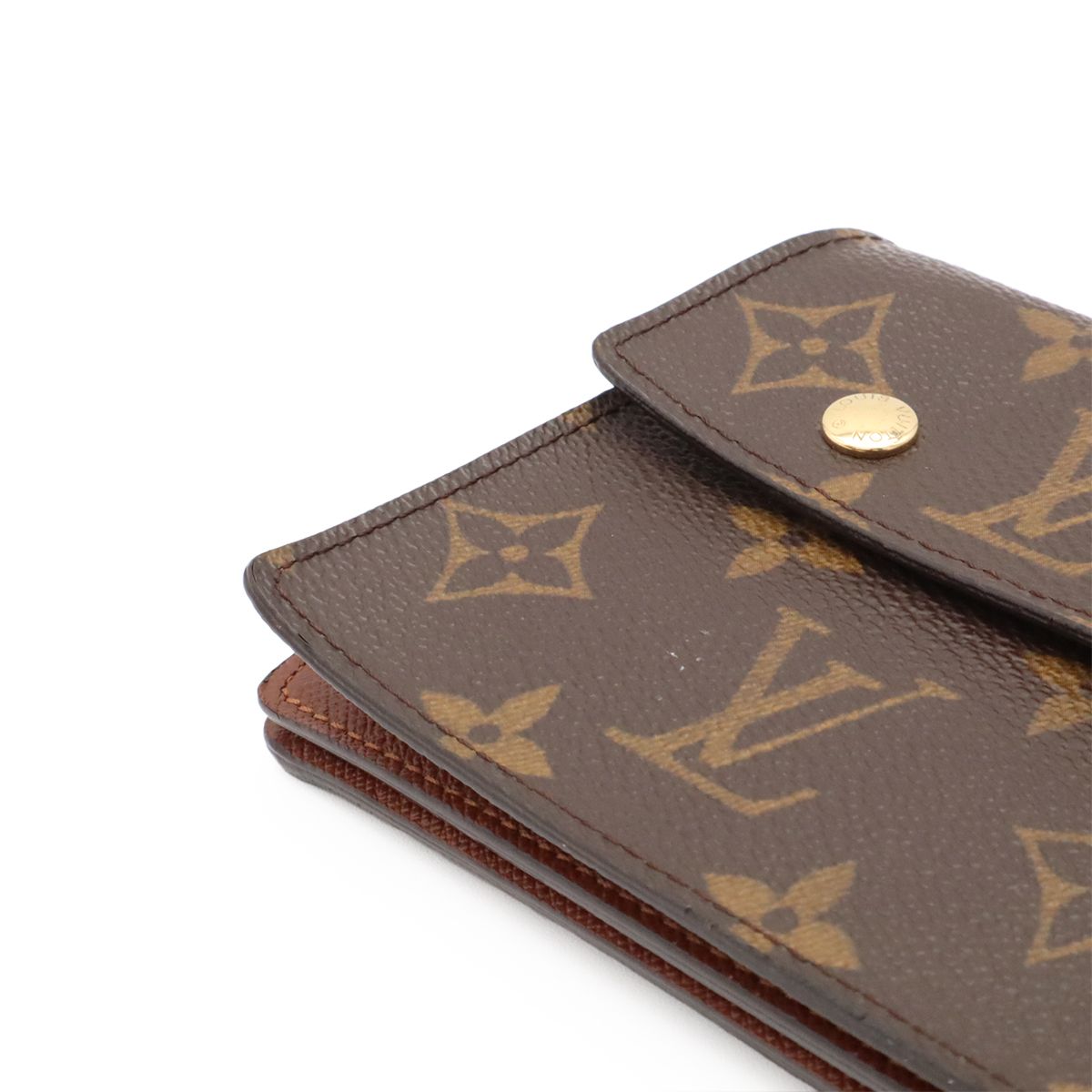 Louis Vuitton Monogram Portefeuille Accordion Wallet Bifold Chain Out of Stock — view 5