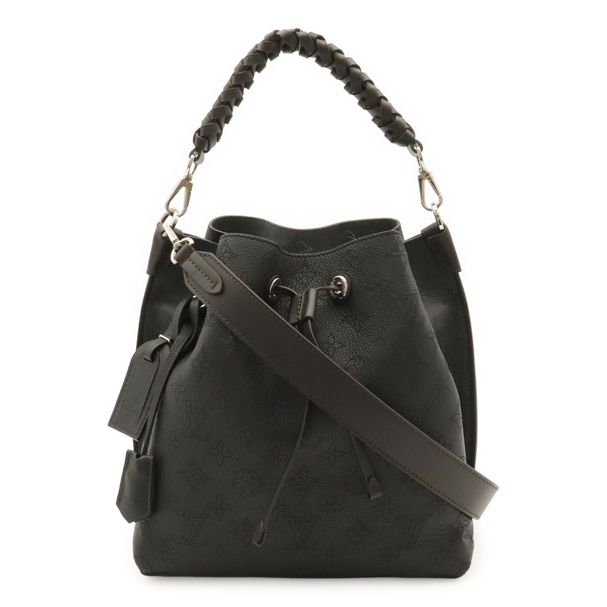 Louis Vuitton Monogram Mahina Mulia Shoulder Bag Tote 2-Way Leather Noir Black