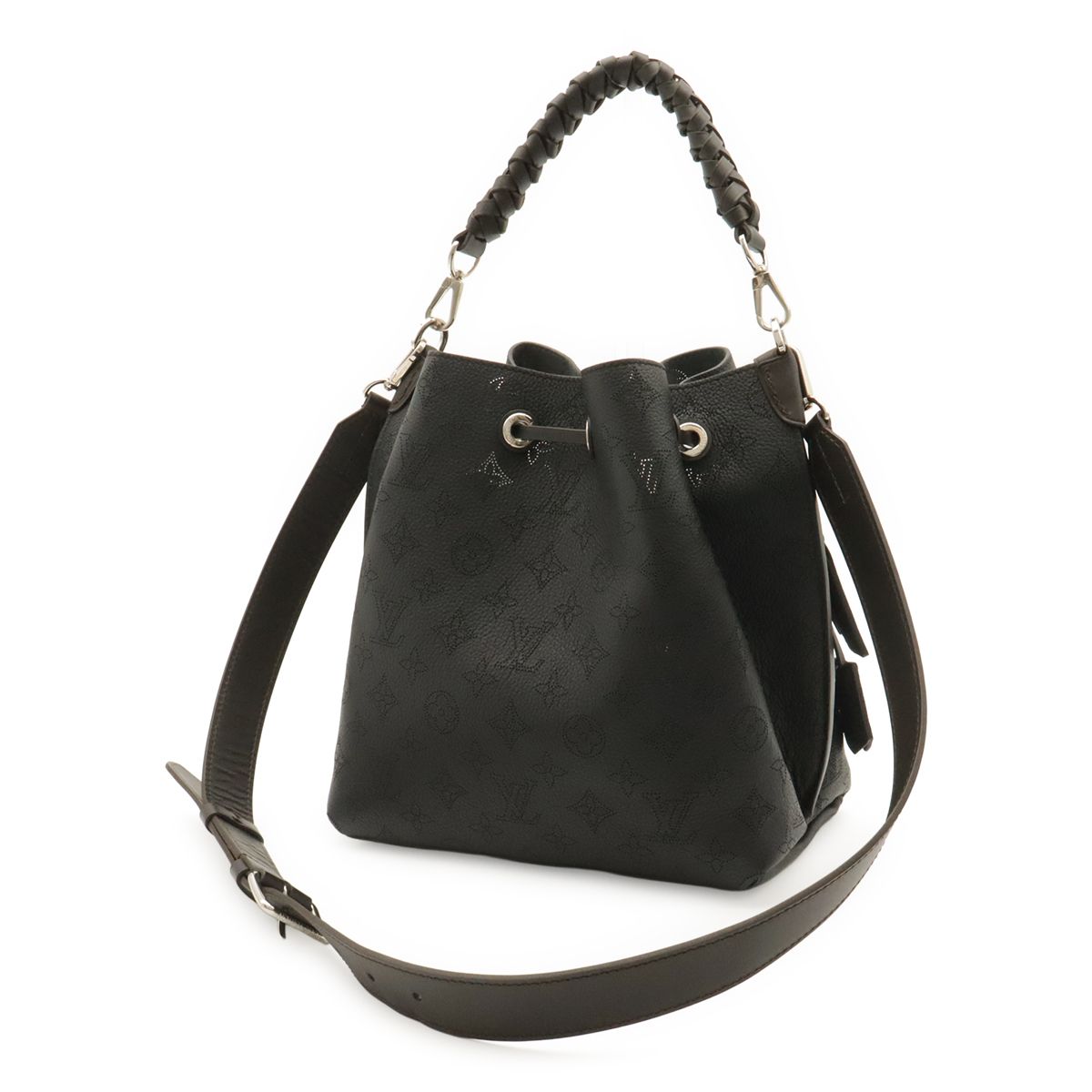 Louis Vuitton Monogram Mahina Mulia Shoulder Bag Tote 2-Way Leather Noir Black — view 2