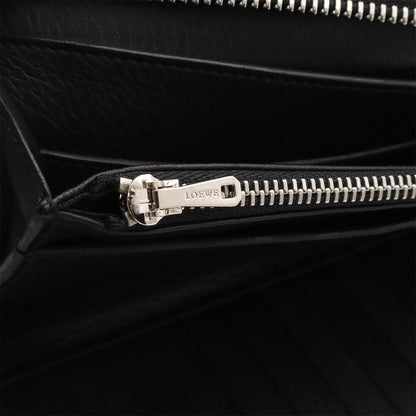 Loewe Anagram Clutch Zip Around Wallet Leather Black Silver — view 7