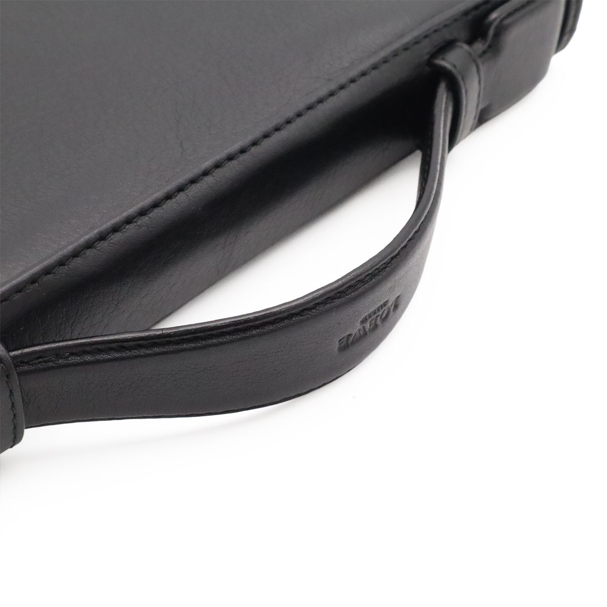 Loewe Anagram Clutch Zip Around Wallet Leather Black Silver — view 4
