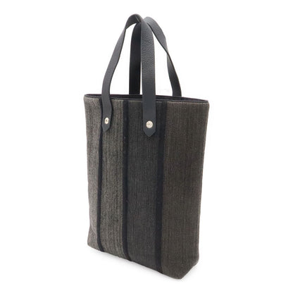Hermes Amedaba Diago PM Tote Bag Wool Cotton Gray Black Silver — view 2