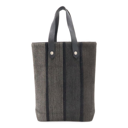 Hermes Amedaba Diago PM Tote Bag Wool Cotton Gray Black Silver
