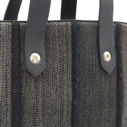 Hermes Amedaba Diago PM Tote Bag Wool Cotton Gray Black Silver — view 7