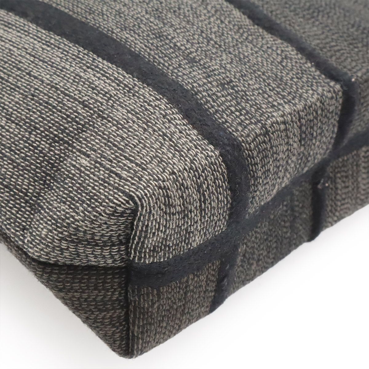 Hermes Amedaba Diago PM Tote Bag Wool Cotton Gray Black Silver — view 3