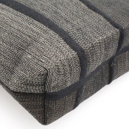 Hermes Amedaba Diago PM Tote Bag Wool Cotton Gray Black Silver — view 3