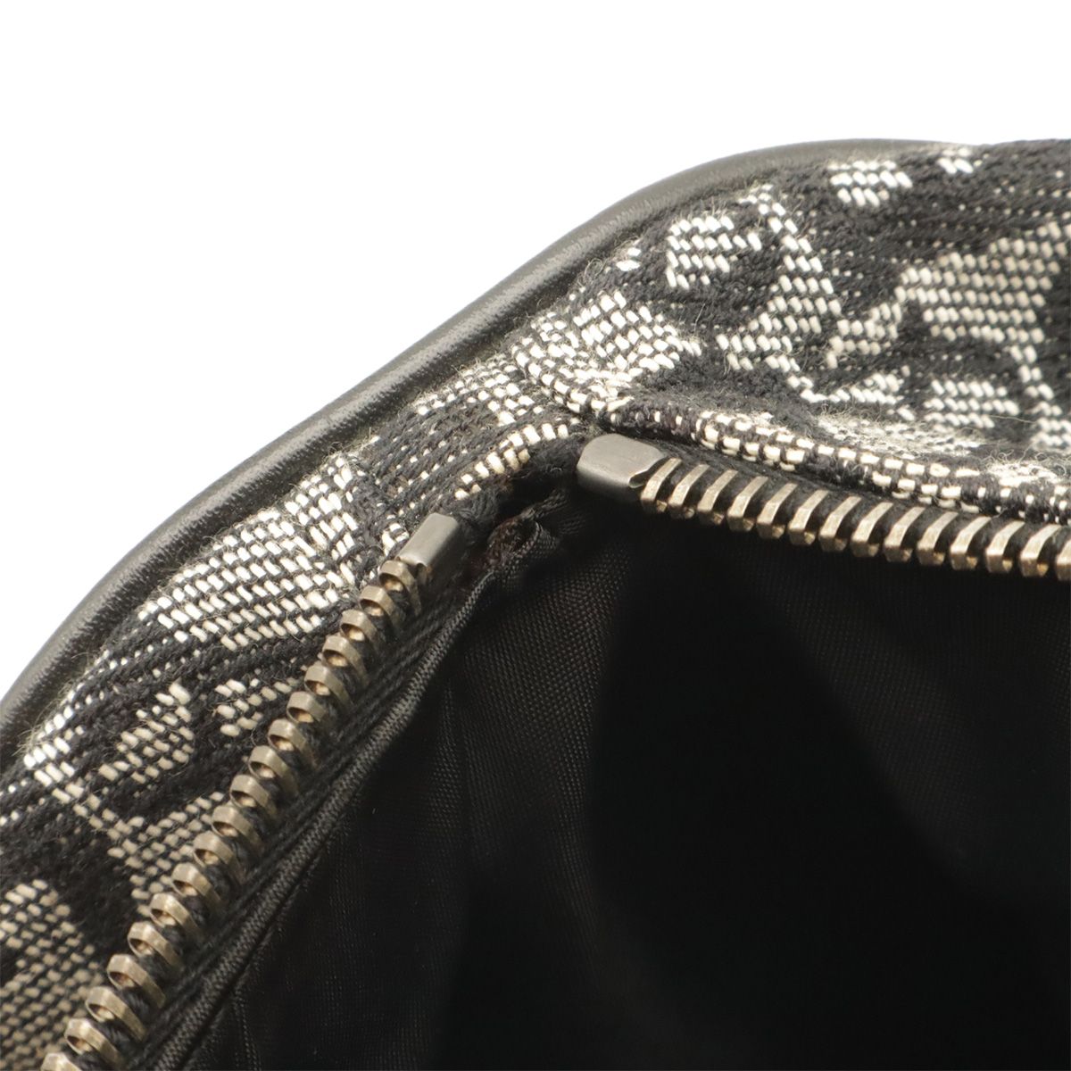 Dior Trotter Mini Boston Bag Travel Jacquard Canvas Black Silver — view 8