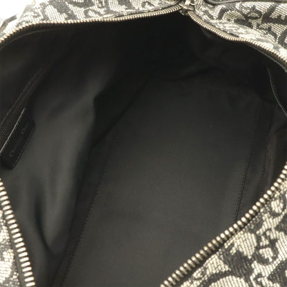 Dior Trotter Mini Boston Bag Travel Jacquard Canvas Black Silver — view 7