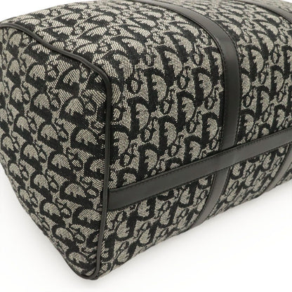 Dior Trotter Mini Boston Bag Travel Jacquard Canvas Black Silver — view 3