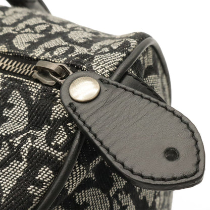 Dior Trotter Mini Boston Bag Travel Jacquard Canvas Black Silver — view 6
