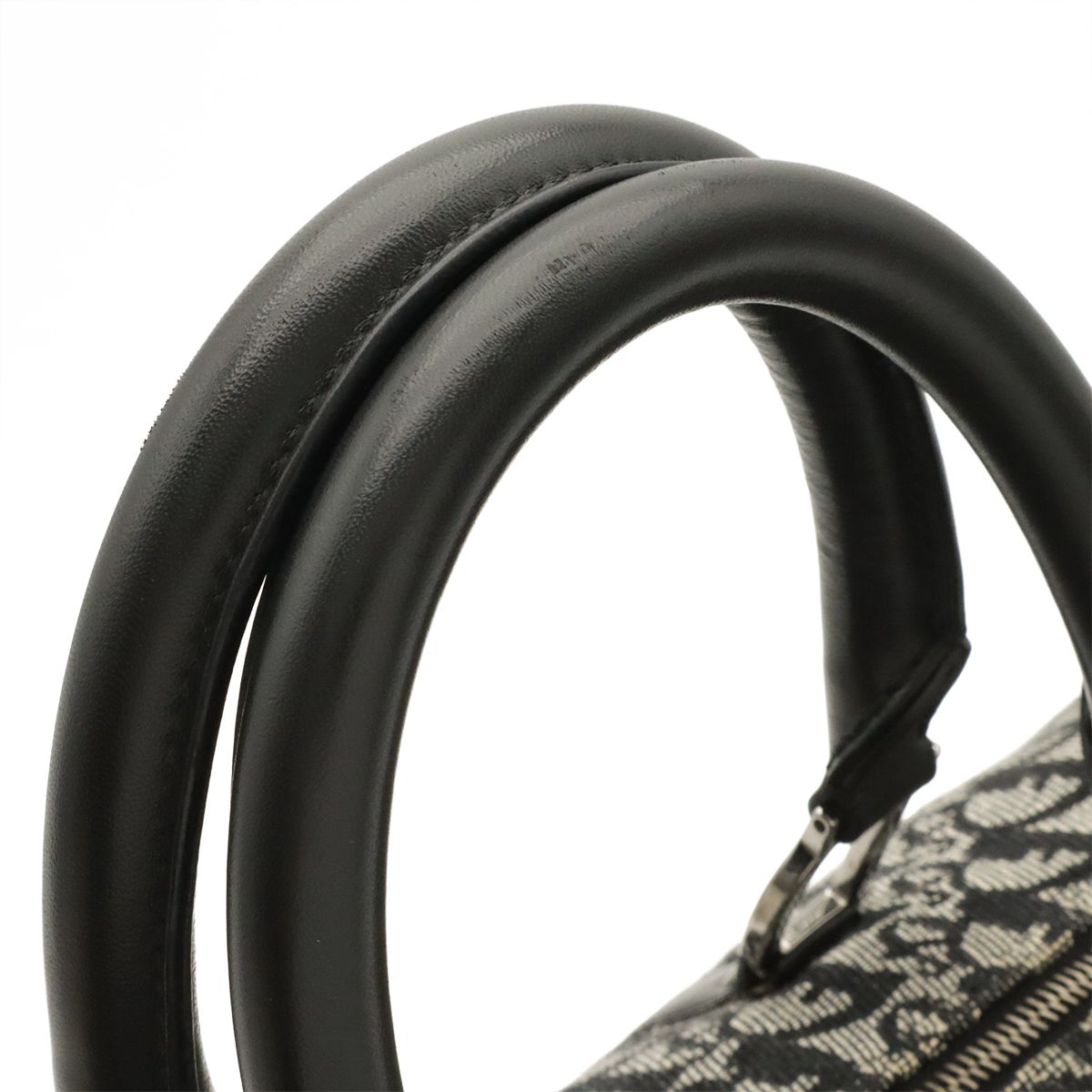 Dior Trotter Mini Boston Bag Travel Jacquard Canvas Black Silver — view 4