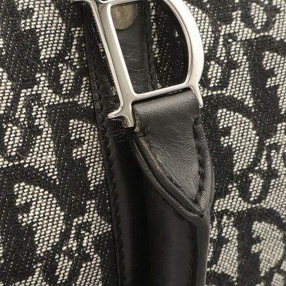 Dior Trotter Mini Boston Bag Travel Jacquard Canvas Black Silver — view 5