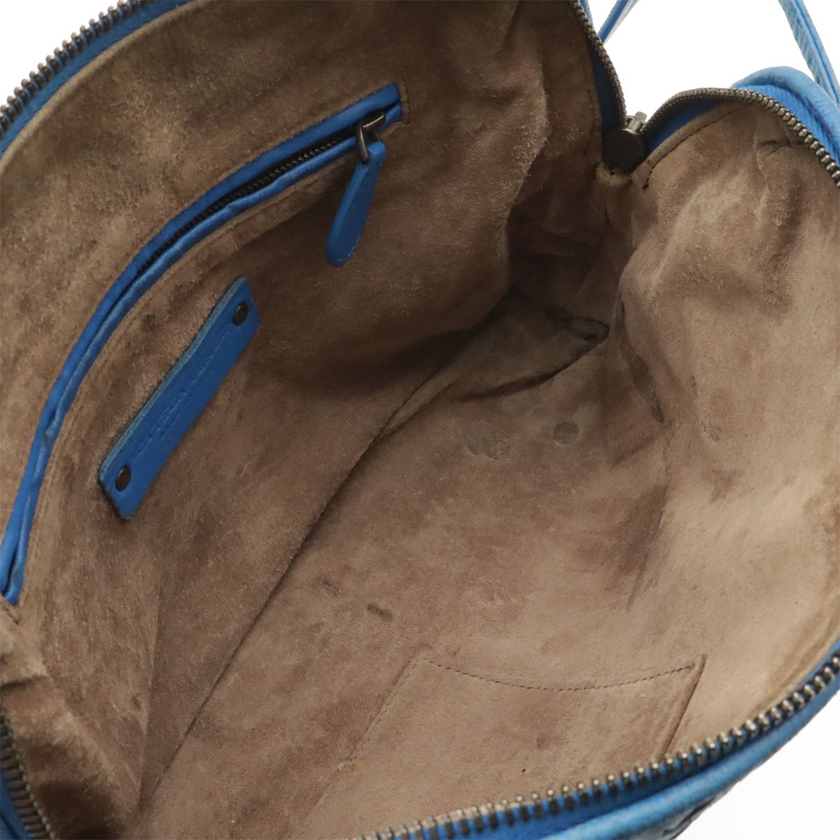 Bottega Veneta Intrecciato Nodini Shoulder Bag Pochette Crossbody Leather Blue — view 7