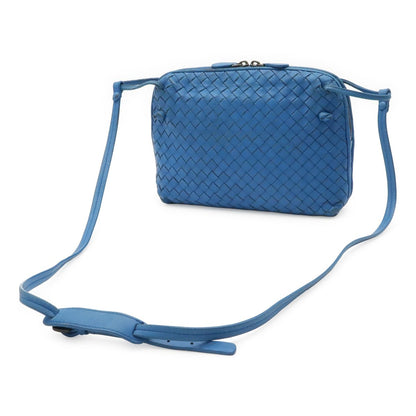 Bottega Veneta Intrecciato Nodini Shoulder Bag Pochette Crossbody Leather Blue — view 2