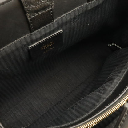 Fendi Petit Toujours Tote 2-Way Shoulder Bag Leather Black Gold — view 8