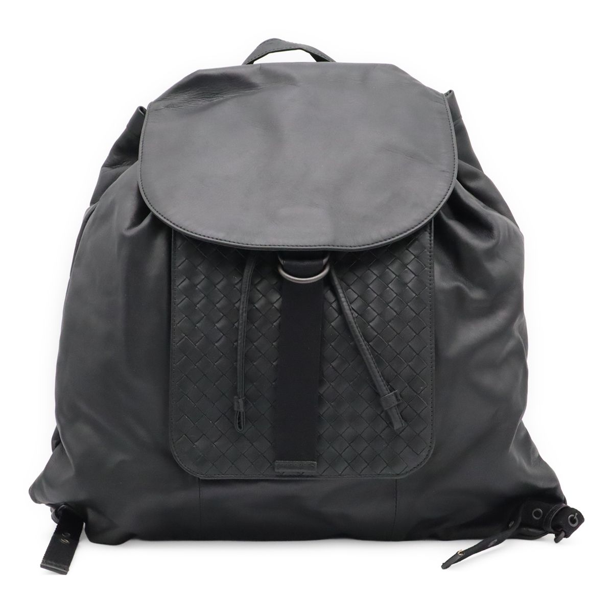 Bottega Veneta Intrecciato Backpack Calf Leather Black
