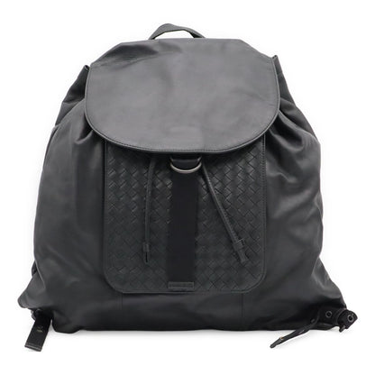 Bottega Veneta Intrecciato Backpack Calf Leather Black