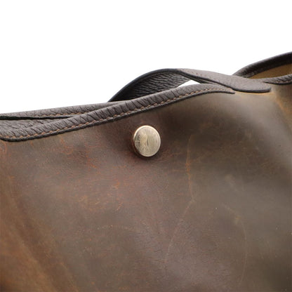 Hermes Picotin GM Long Shoulder Bag Tote Amazonia Leather Dark Brown Silver — view 5