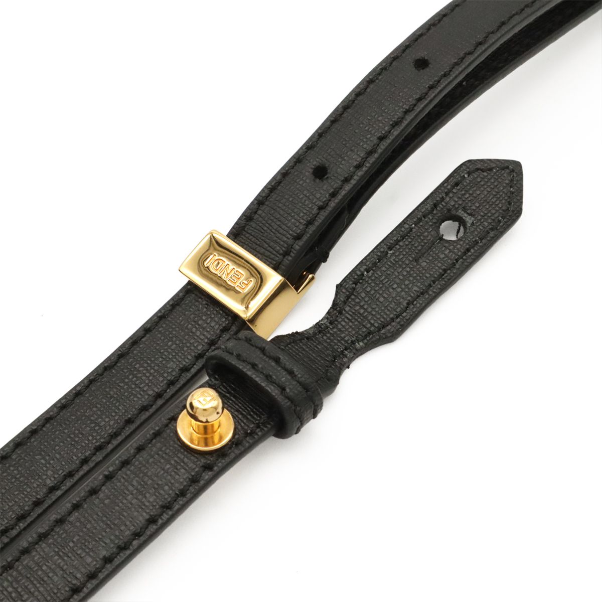 Fendi Petit Toujours Tote 2-Way Shoulder Bag Leather Black Gold — view 5