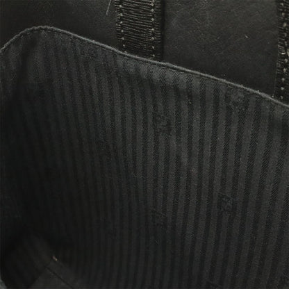 Fendi Petit Toujours Tote 2-Way Shoulder Bag Leather Black Gold — view 8