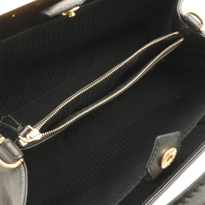 Fendi Petit Toujours Tote 2-Way Shoulder Bag Leather Black Gold — view 7