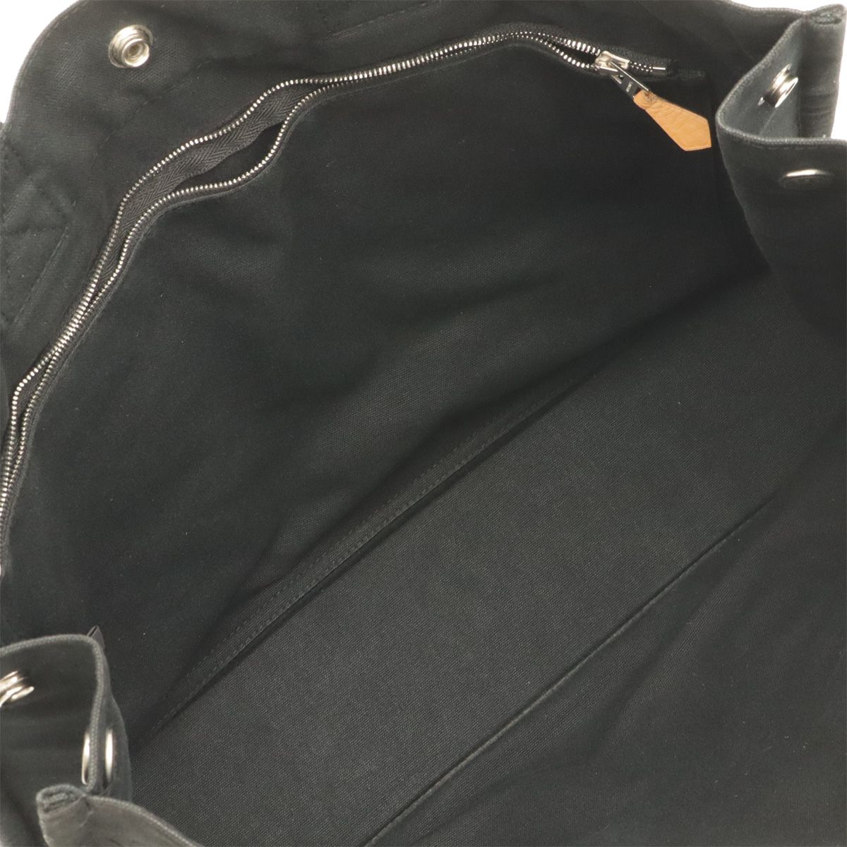Hermes Fourre Tout MM Tote Bag Canvas Black Gray Silver — view 7