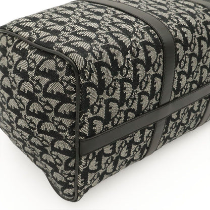Dior Trotter Mini Boston Bag Travel Jacquard Canvas Black Silver — view 3