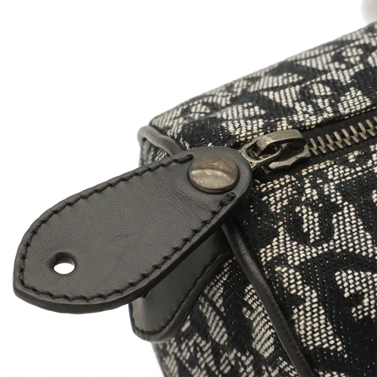 Dior Trotter Mini Boston Bag Travel Jacquard Canvas Black Silver — view 6