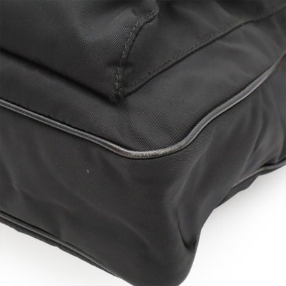 Prada Tote 2-Way Shoulder Bag Crossbody Nylon Leather Nero Black Gold — view 3