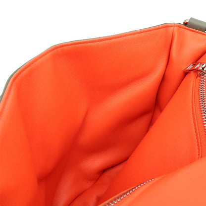 Loewe Anagram Puffer Goya Shoulder Bag Nylon Khaki Green Orange Silver — view 7