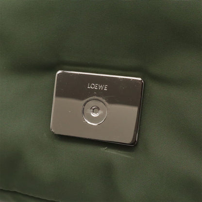Loewe Anagram Puffer Goya Shoulder Bag Nylon Khaki Green Orange Silver — view 5