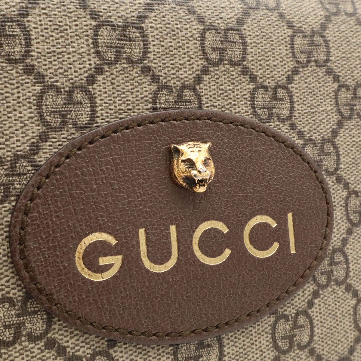 Gucci Neo Vintage GG Supreme Messenger Bag 2-Way Clutch Tiger Head Beige — view 6