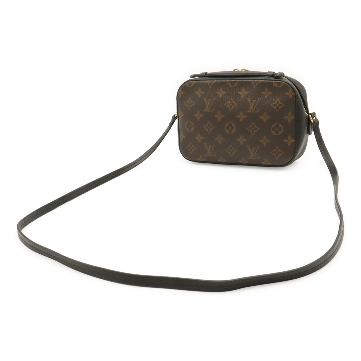 Louis Vuitton Monogram Saintonge Shoulder Bag Pochette 2-Way Tassel Noir Black — view 2