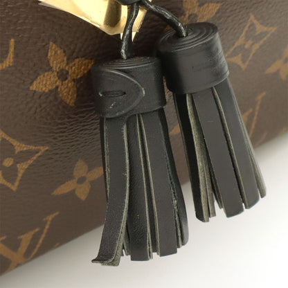 Louis Vuitton Monogram Saintonge Shoulder Bag Pochette 2-Way Tassel Noir Black — view 5