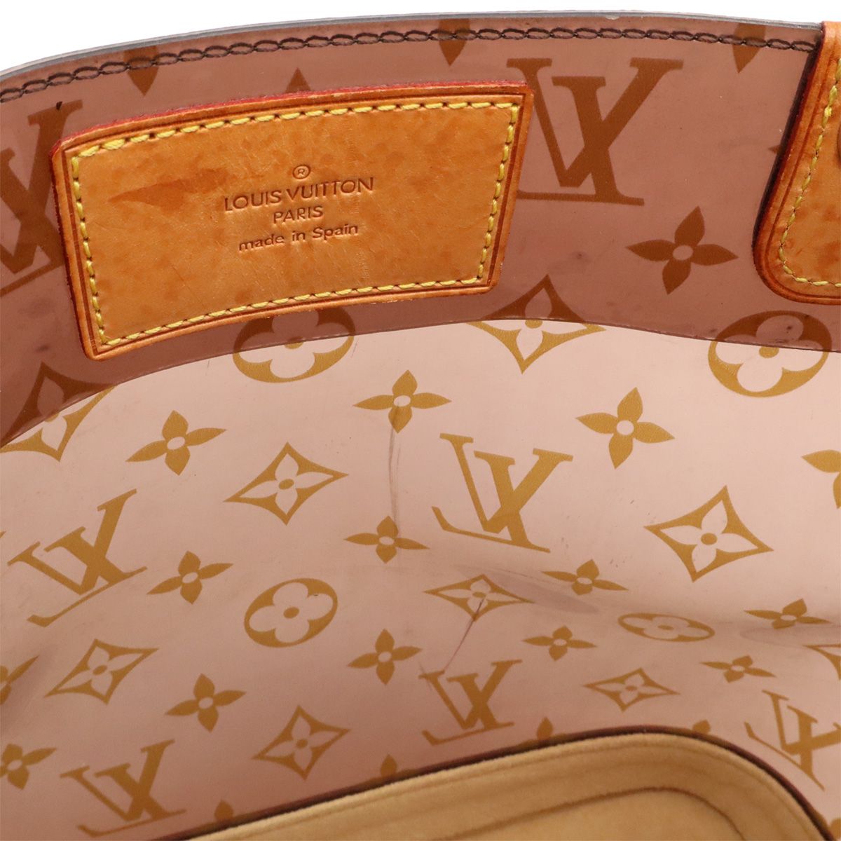 Louis Vuitton Monogram Vinyl Cabas Amble PM Tote Shoulder Bag with Plastic — view 8