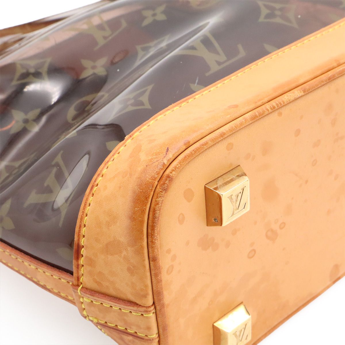 Louis Vuitton Monogram Vinyl Cabas Amble PM Tote Shoulder Bag with Plastic — view 3