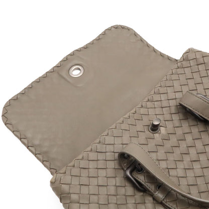 Bottega Veneta Intrecciato 2-Way Shoulder Bag Leather Khaki — view 7