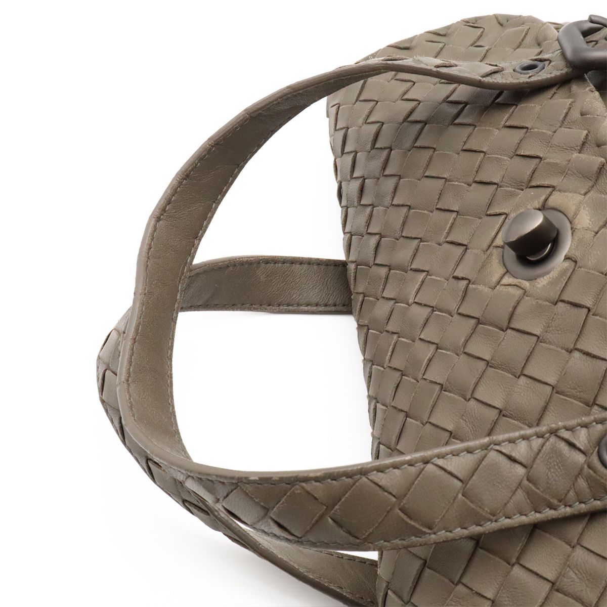Bottega Veneta Intrecciato 2-Way Shoulder Bag Leather Khaki — view 4