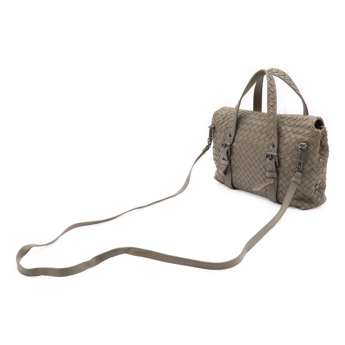 Bottega Veneta Intrecciato 2-Way Shoulder Bag Leather Khaki — view 2