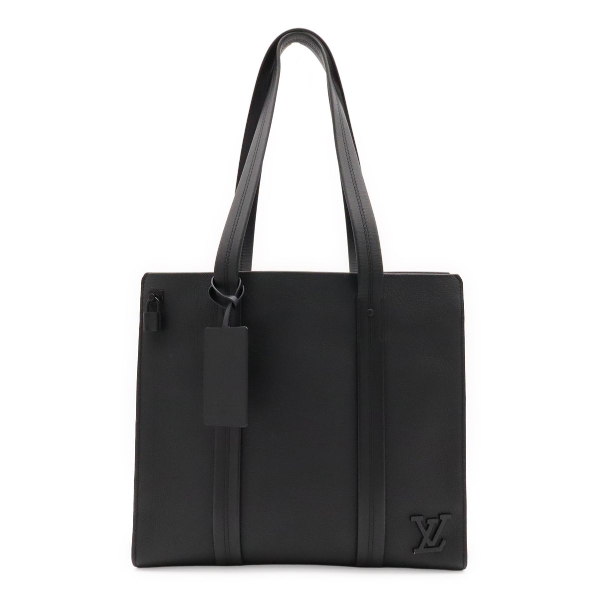 Louis Vuitton LV Aerogram Tote Shoulder Bag Leather Noir Black
