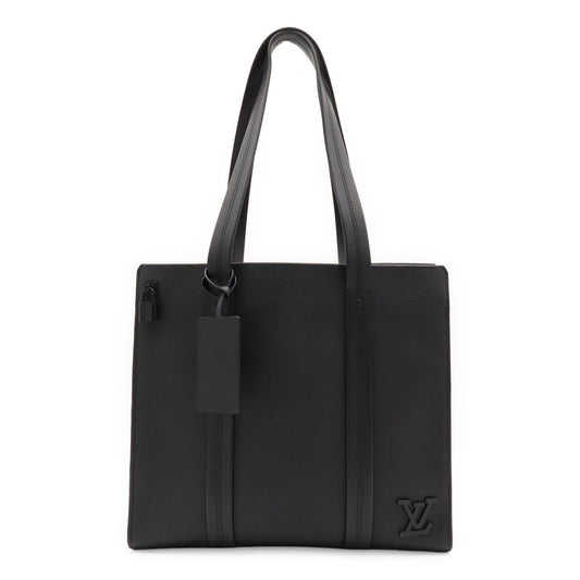 Louis Vuitton LV Aerogram Tote Shoulder Bag Leather Noir Black