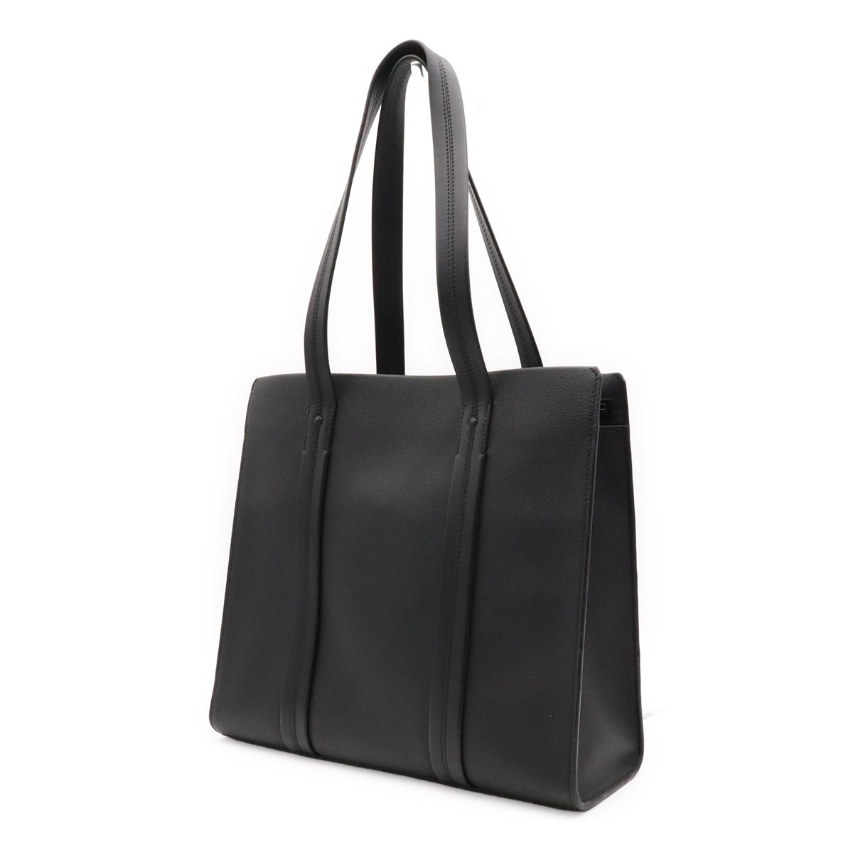 Louis Vuitton LV Aerogram Tote Shoulder Bag Leather Noir Black — view 2
