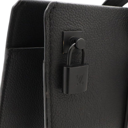 Louis Vuitton LV Aerogram Tote Shoulder Bag Leather Noir Black — view 5