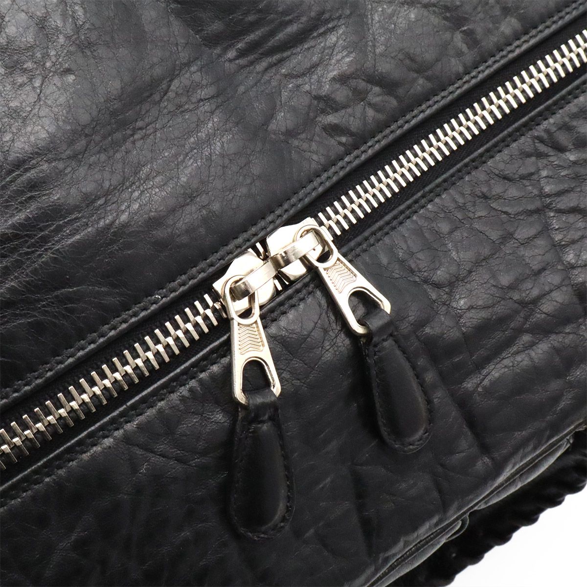 Balenciaga the Matelasse Mini Boston Bag Leather Black Silver Mirror Missing — view 5
