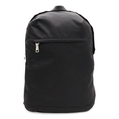 Prada Backpack Nylon Leather Nero Black Silver