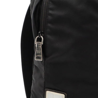 Prada Backpack Nylon Leather Nero Black Silver — view 6