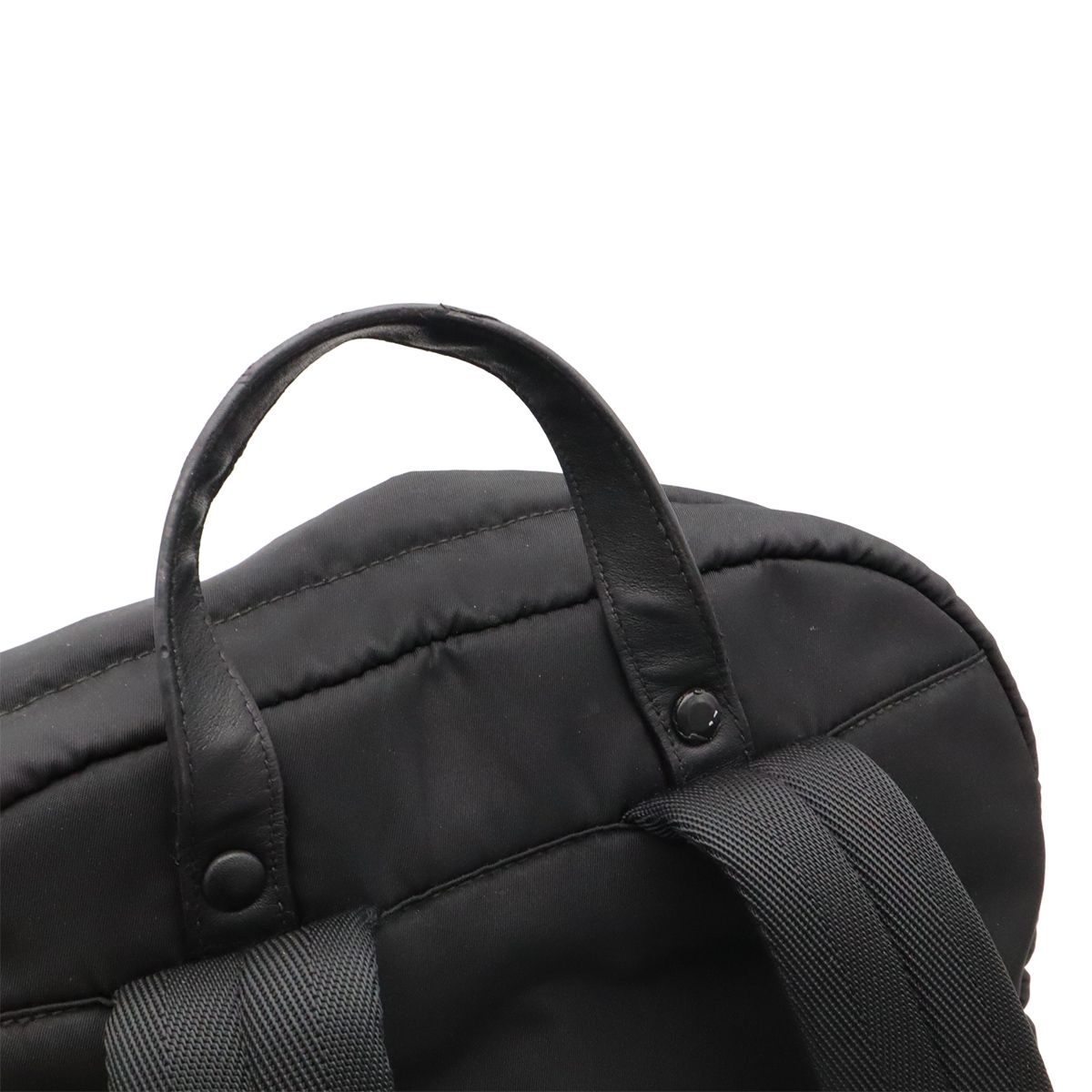 Prada Backpack Nylon Leather Nero Black Silver — view 4