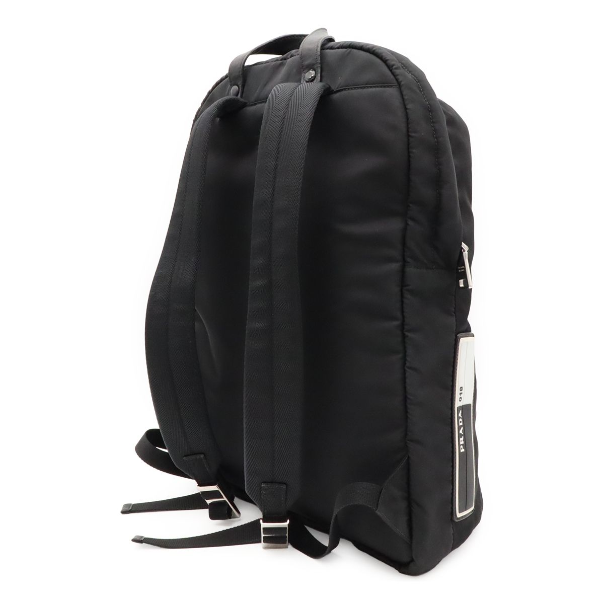 Prada Backpack Nylon Leather Nero Black Silver — view 2